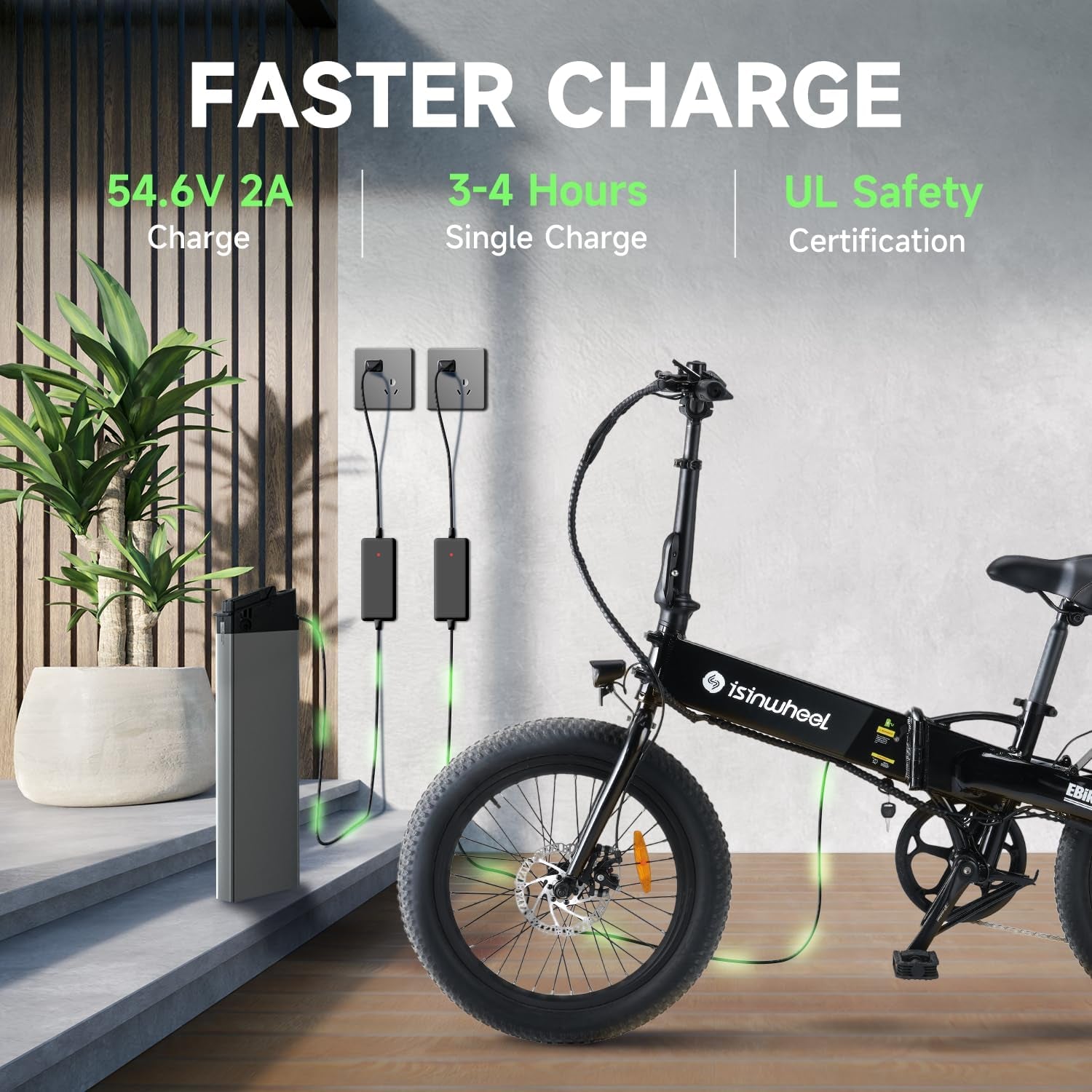 U5 Electric Bike for Adults, 500W Peak Folding Fat Tires Ebike with 80KM Pas Range, 32KM/H Speed, 48V 7.8Ah Removable Battery, 20" Lightweigt Electric Bicycle with Shelf for Commuting